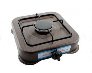 Настільна газова плита Domotec MS 6601 Таганок на 1 конфорку Сіра 51549 фото