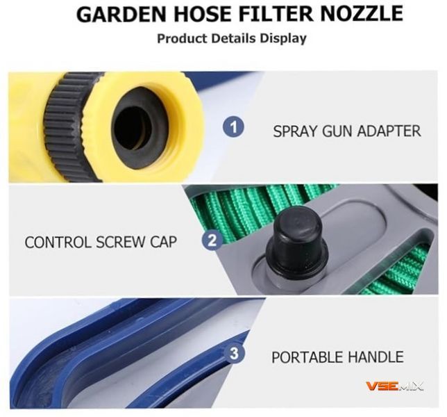 Гнучкий поливальний шланг Garden Hose 10 м &bull; Плоский садовий шланг у котушці з розпилювачем 7 режимів 55498 фото