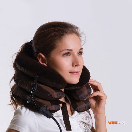 Массажер - воротник для шеи Tractors for cervical spine ∙ Лечебный надувной воротник для разгрузки и массажа шеи 45037 фото