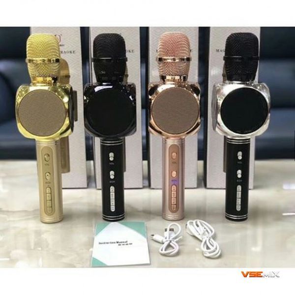 Беспроводной караоке микрофон YS-63 SU&middot;YOSD Bluetooth 2в1 с колонкой, MP3, USB, TF, аккумулятор 2200 мАч 61042 фото