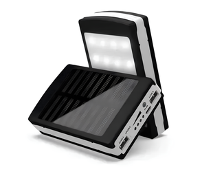 Портативное зарядное устройство Solar Power Bank 50000 mAh с фонариком &bull; Повербанк с солнечной панелью и LED-фонарём 57394 фото