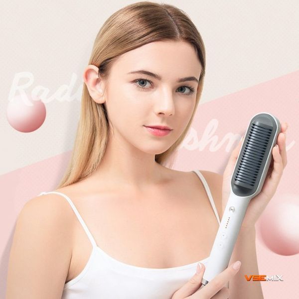 Расческа &ndash; выпрямитель Hair Straightener 909B для выпрямления волос ∙ Утюжок щетка с турмалиновым покрытием ∙ 6 температурных режимов 51605 фото