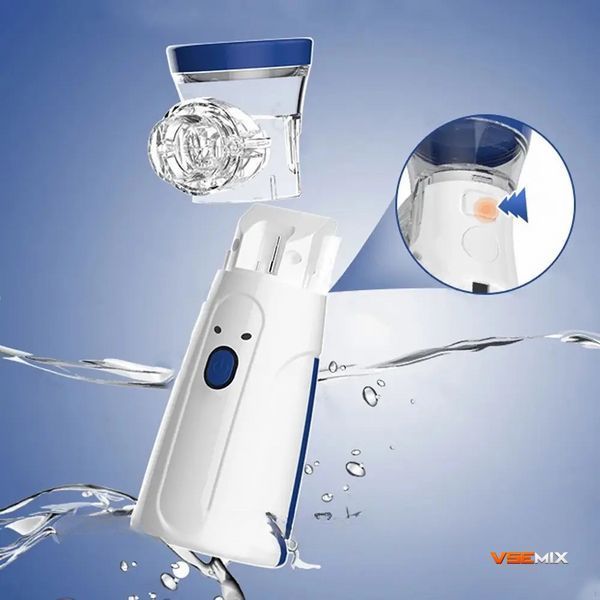 Портативний небулайзер Mesh Nebulizer JSL-W302 ∙ Ультразвуковий ручний інгалятор + 2 маски для домашнього використання 55104 фото