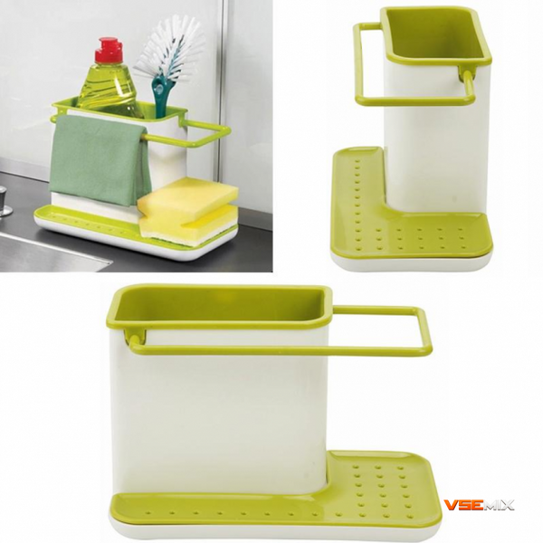 Кухонний органайзер на раковину kitchen Shelf Sink tidy, Зелений 52150 фото