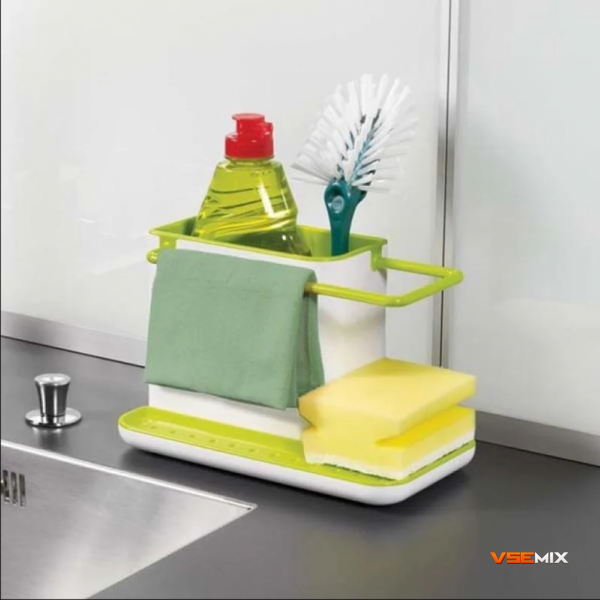 Кухонний органайзер на раковину kitchen Shelf Sink tidy, Зелений 52150 фото