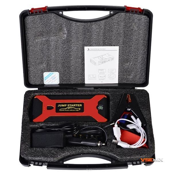 Пускозарядное устройство JUMP STARTER JX27 WITH PUMP 99800 мАч &bull; Автомобильный стартовый блок с компрессором и зарядкой 55794 фото