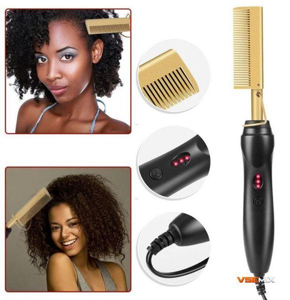 Расческа-выпрямитель для волос High Heat Brush ∙ Электрический гребень для укладки, выпрямления, разглаживания волос 51899 фото
