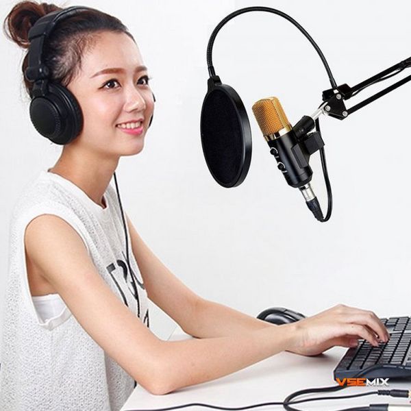 Конденсаторный студийный микрофон VGS M-800U PRO-MIC USB со стойкой и ветрозащитой для записи и стриминга 51628 фото