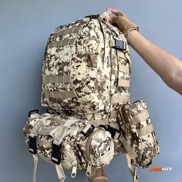 Многофункциональный армейский рюкзак B08 Pixel 55L с системой MOLLE ∙ Тактический рюкзак с подсумками B08 Pixel 55L 56708 фото