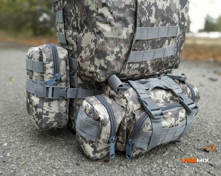 Многофункциональный армейский рюкзак B08 Pixel 55L с системой MOLLE ∙ Тактический рюкзак с подсумками B08 Pixel 55L 56708 фото