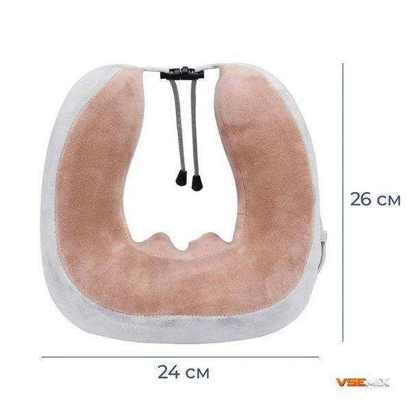 Массажная подушка для шеи с памятью U-Shaped Upgrade Vibration Pillow от батареек 51868 фото
