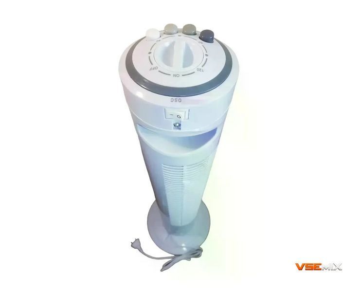 Колонный напольный вентилятор DOMOTEC MS-1627 White Tower Fan с таймером и поворотом &bull; Башенный вентилятор 45 Вт на 3 скорости для дома и офиса 57642 фото