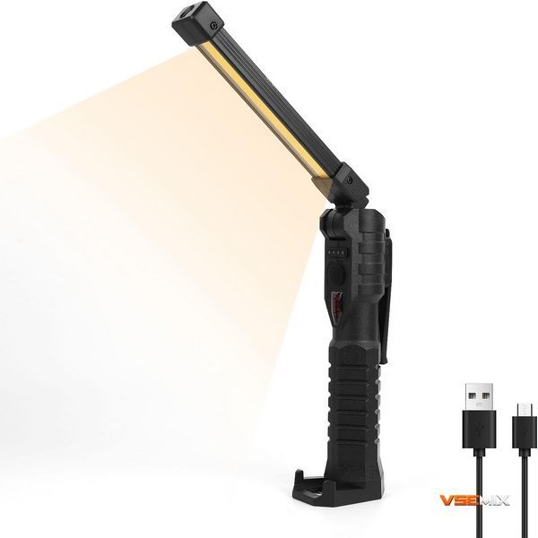 Ліхтар LIGHT L08-1 з магнітним підставою та підвісним гачком для кемпінгу ∙ Акумуляторний поворотний ліхтар LIGHT L08-1 56996 фото