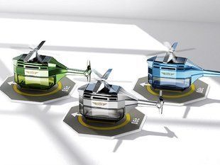 Автомобильный ароматизатор Вертолет Drone Car Fragrance &bull; Аромадиффузор на солнечной батарее с вращением 360&deg; 55014 фото
