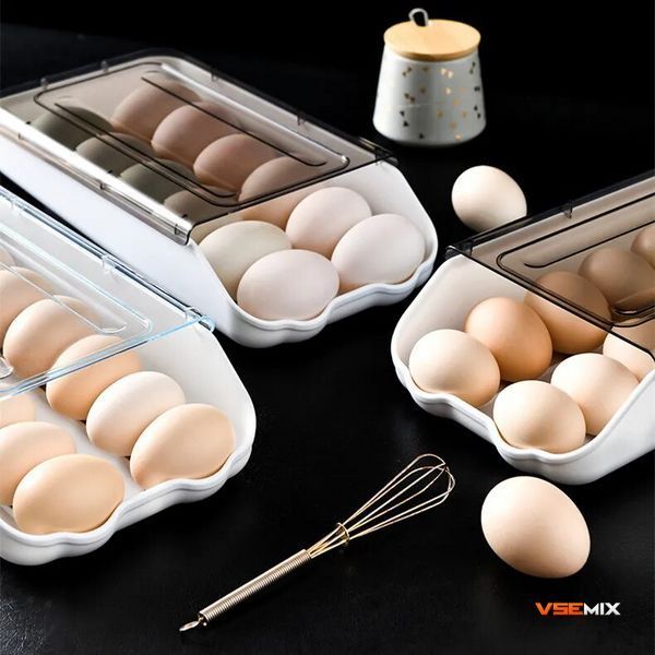 Контейнер - лоток для зберігання яєць EGG TRAY Органайзер для холодильника на 14 яєць 52136 фото