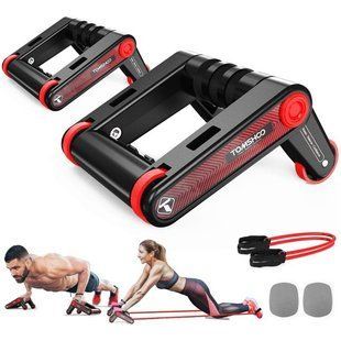 Роллеры для фитнеса и спорта Lutino Wheel rollers push up Bars Workout ∙ Упоры &ndash; ролики для отжиманий, пресса ∙ Тренажер &ndash; эспандер для укрепления всего тела 51670 фото