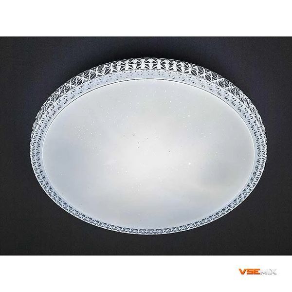 Стельова світлодіодна люстра X-598 50х8х50 см з пультом &bull; Кругла LED-люстра для спальні, кухні, вітальні та сучасного інтер&rsquo;єру 57969 фото