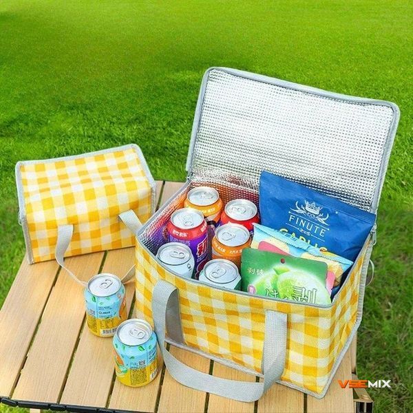 Термосумка для пляжу та пікніка 35&times;20&times;20 см &bull; Сумка-холодильник для продуктів, напоїв, відпочинку, дороги та кемпінгу 57992 фото