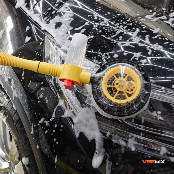 Насадка-щітка для шлангу Water Blast Cleaner Roto Brush &bull; Обертова щітка високого тиску з резервуаром для миючого засобу 52701 фото