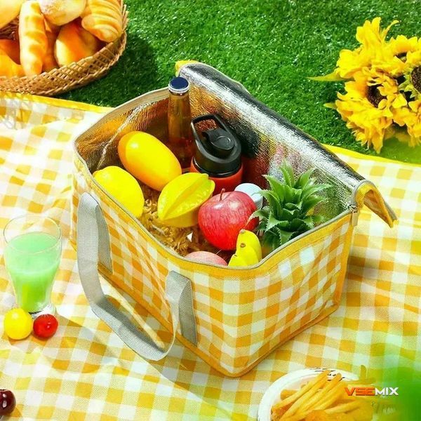 Термосумка для пляжу та пікніка 35&times;20&times;20 см &bull; Сумка-холодильник для продуктів, напоїв, відпочинку, дороги та кемпінгу 57992 фото