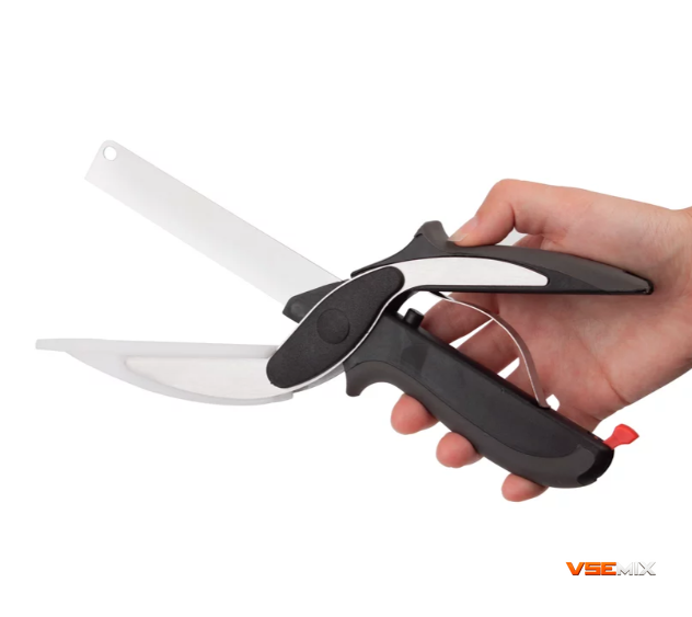 Кухонний ніж - ножиці Clever Cutter JN-59 TV One для швидкого нарізання та шаткування 52590 фото