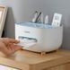 Настільний органайзер Ecoco Tissue з диспенсером для серветок та відсіками для зручного зберігання аксесуарів 54016 фото 5