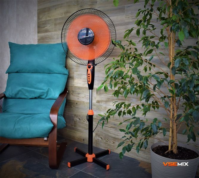 Підлоговий вентилятор DOMOTEC MS-1619 Standart 16" &bull; Лопатевий вентилятор з регулюванням висоти, нахилу та 3 швидкостями 52753 фото