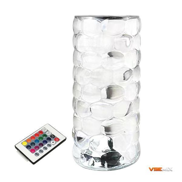Настільна лампа - нічник Алмаз Crystal Lamp Diamond RGB &middot; Кришталевий атмосферний світильник на акумуляторі, 16 кольорів 55065 фото